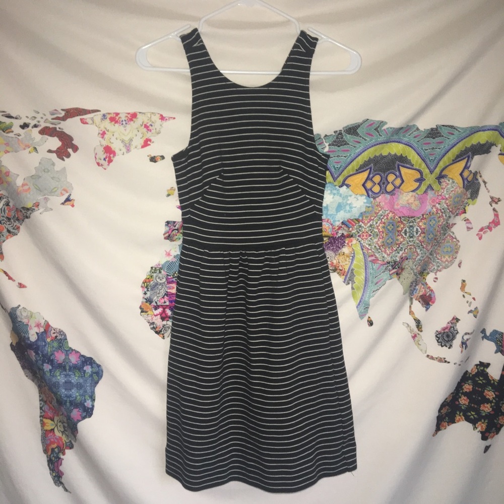 Madewell striped fit and flare dress. Never worn.
